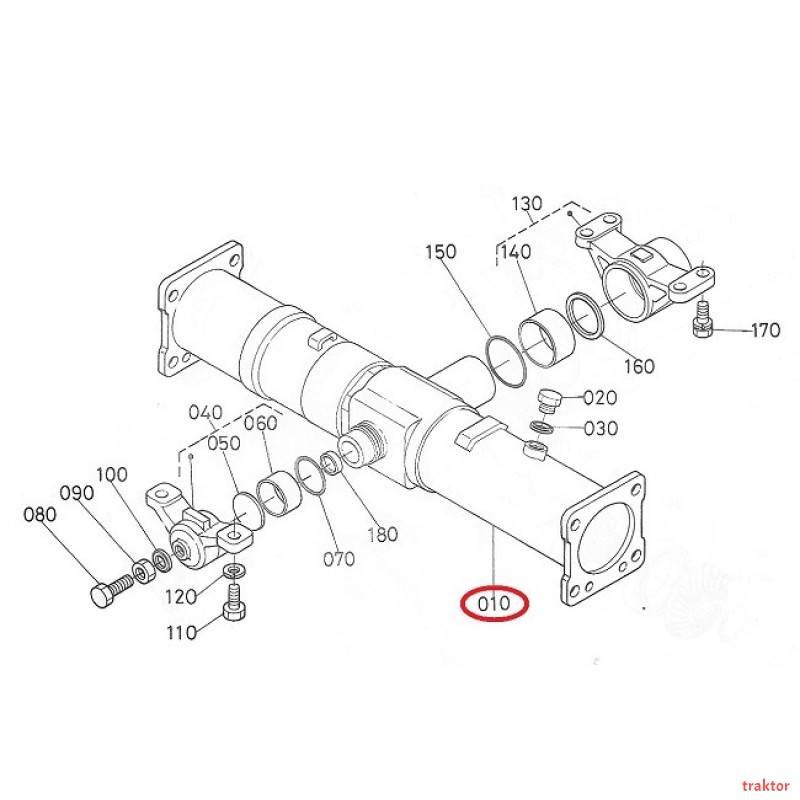 Καπάκι εμπρός διαφορικού ORIGINAL KUBOTA 34070-12000 ht020-991