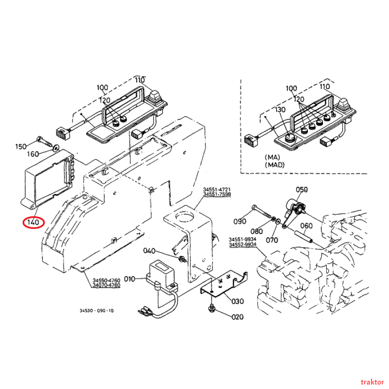 Εγκέφαλος υδραυλικού πλακέτα MICROCOMPUTER KIT ORIGINAL KUBOTA